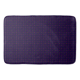 Purple and Orange School Spirit Sports Team Bath Mat