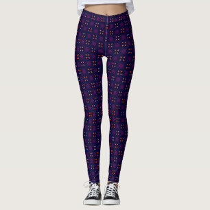 Purple and Orange School Spirit Sports Team Leggings