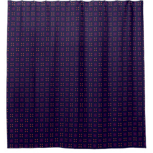 Purple and Orange School Spirit Sports Team Shower Curtain