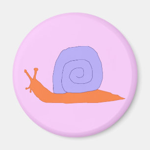 Purple and Orange Snail magnet