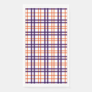 Purple and Orange Tartan Napkin