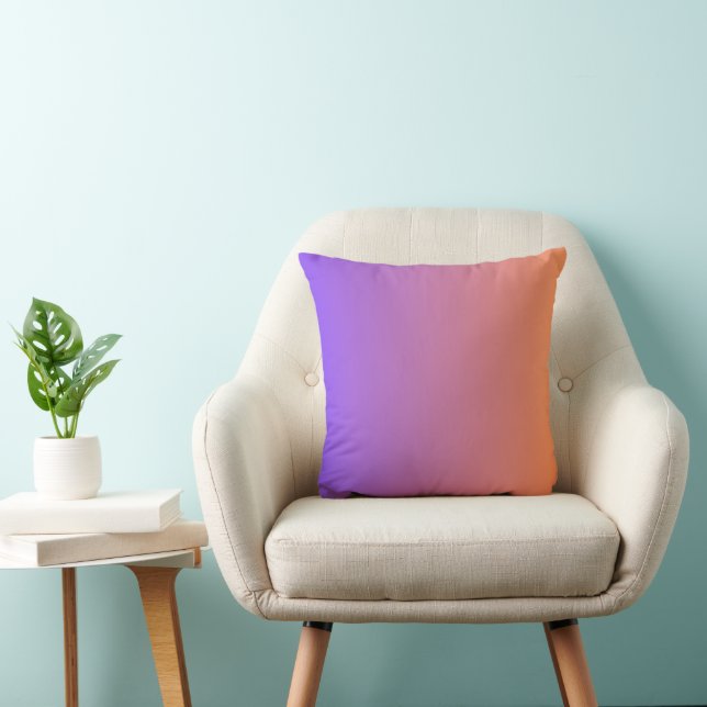 Purple and orange Throw Pillow  (Chair)