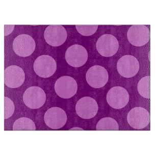 Purple and Orchid Polka Dots Cutting Board