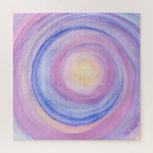 Purple and Pink Abstract Painting Puzzle