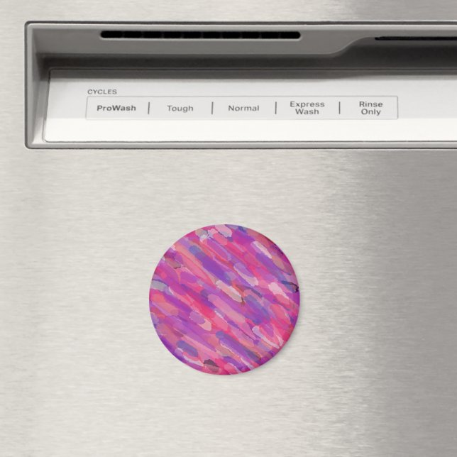 Purple and Pink Abstract Pattern Magnet (In Situ (Dishwasher))