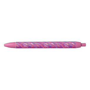 Purple and Pink Abstract Pattern Pen