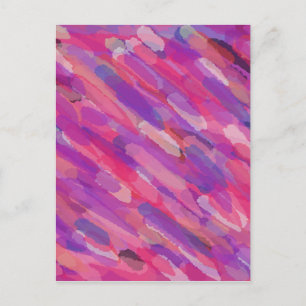 Purple and Pink Abstract Pattern Postcard