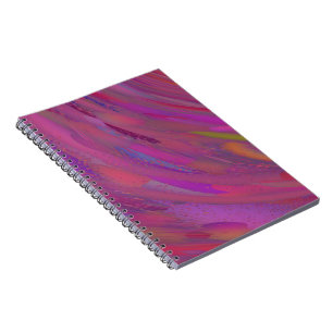 Purple and Pink Abstract Spiral Notebook