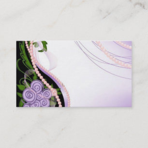 Purple and Pink Beads Flowers Business Card