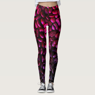 Purple and Pink Coffee Bean Leggings