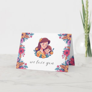 purple and pink colourful Happy Mother's Day Card