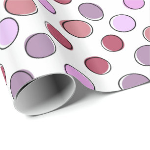 Purple and Pink Crazy Spots Pattern Wrapping Paper