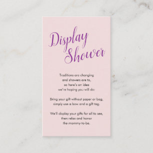 Purple and Pink Display Shower Card