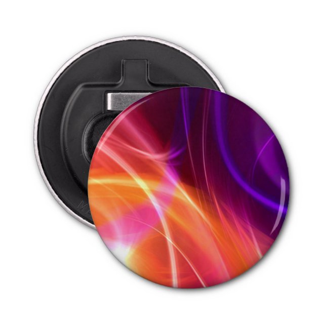 Purple and Pink Dynamic Waves Bottle Opener (Front)