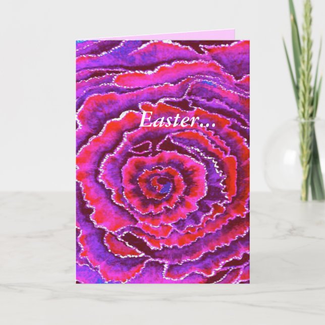 Purple and Pink Easter Card (Front)