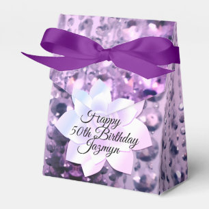 Purple and Pink Elegant Beaded Favour Box