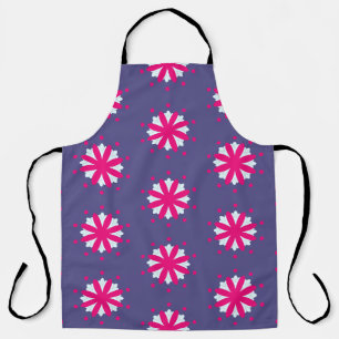 Purple and Pink Floral Shapes  Apron