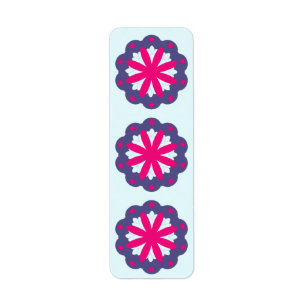 Purple and pink floral shapes illustration