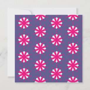 Purple and pink floral shapes illustration card