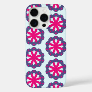 Purple and pink floral shapes illustration  iPhone 16 pro case