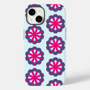 Purple and pink floral shapes illustration  Case-Mate iPhone 14 case