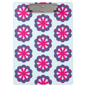Purple and pink floral shapes illustration clipboard