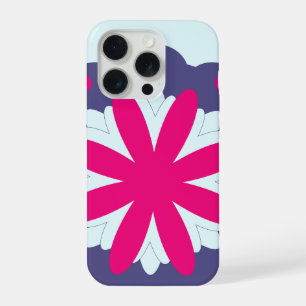 Purple and pink floral shapes illustration  iPhone 15 pro case