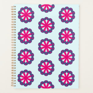 Purple and pink floral shapes illustration planner