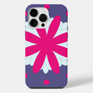 Purple and Pink Floral Shapes iPhone 14 Pro Max Case