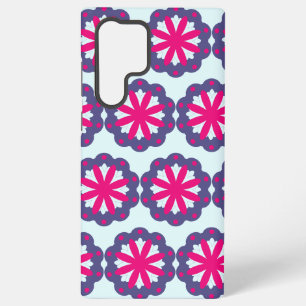 Purple and Pink Floral Shapes Samsung Galaxy Case