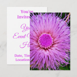 Purple and Pink Flower Invitation