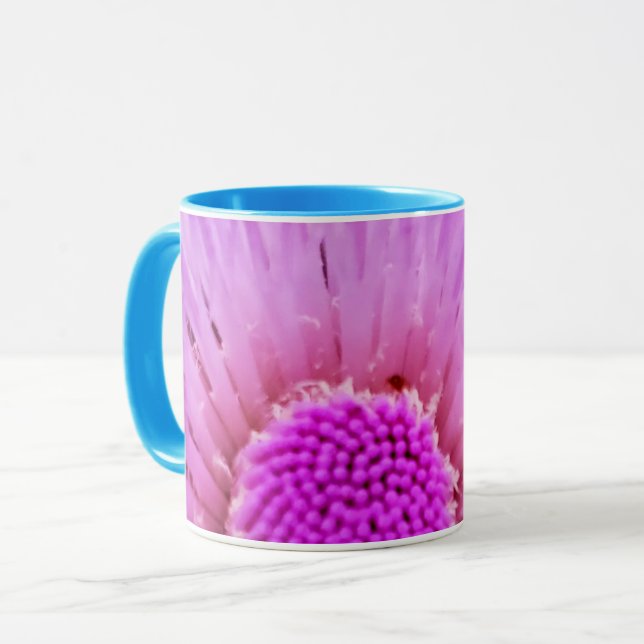 Purple and Pink Flower Mug (Front Left)