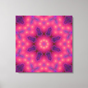Purple and Pink Fractal Art  Wrapped Canvas