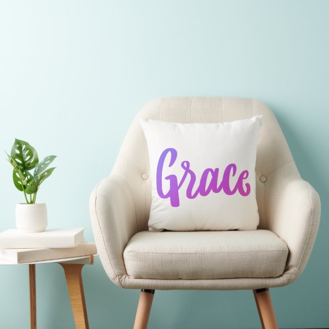 Purple And Pink Gradient Design Grace  Cushion (Chair)