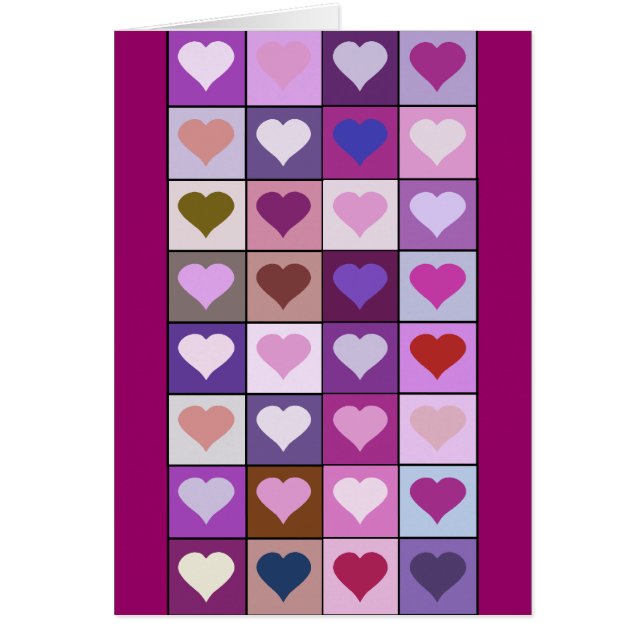 Purple and Pink Heart Squares (Front)