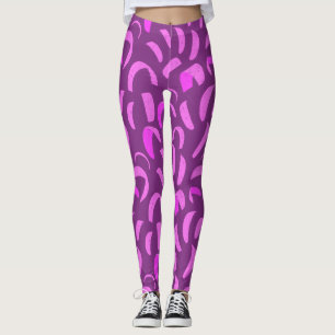 Purple and Pink Kite Boarding Themed Kitesurf Leggings