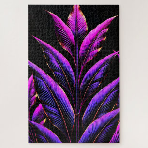 Purple and Pink Leaves Jigsaw Puzzle