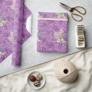 Purple And Pink Lilacs  Wrapping Paper