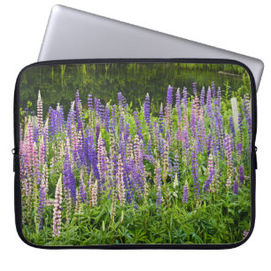 Purple and Pink Lupine Photograph Laptop Sleeve