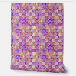 Purple and pink Modern watercolor abstract design Wallpaper