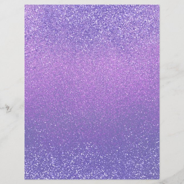 Purple and Pink Ombre Shimmer Scrapbook Paper (Front)