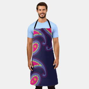 Purple and Pink Paisley Apron