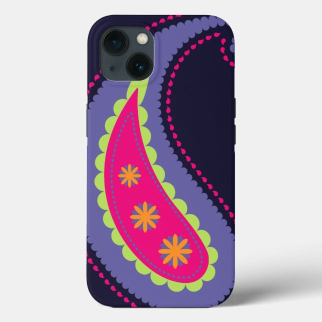 Purple and Pink Paisley Case-Mate iPhone Case (Back)