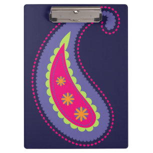 Purple and Pink Paisley Clipboard