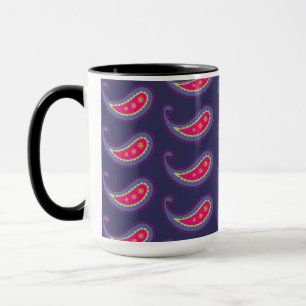 Purple and Pink Paisley Mug