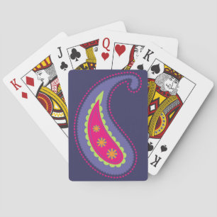Purple and Pink Paisley Playing Cards