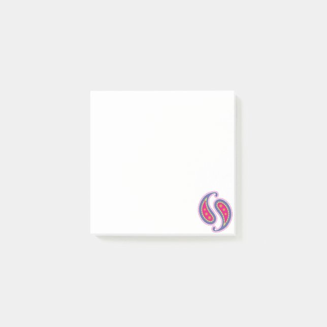 Purple and Pink Paisley Post-it Notes (Front)