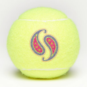 Purple and Pink Paisley Tennis Balls