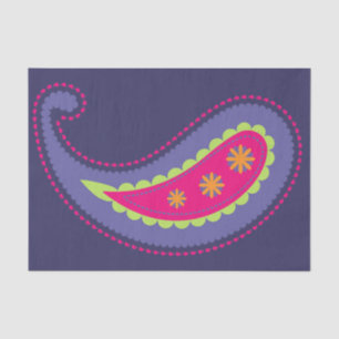 Purple and Pink Paisley Tissue Paper