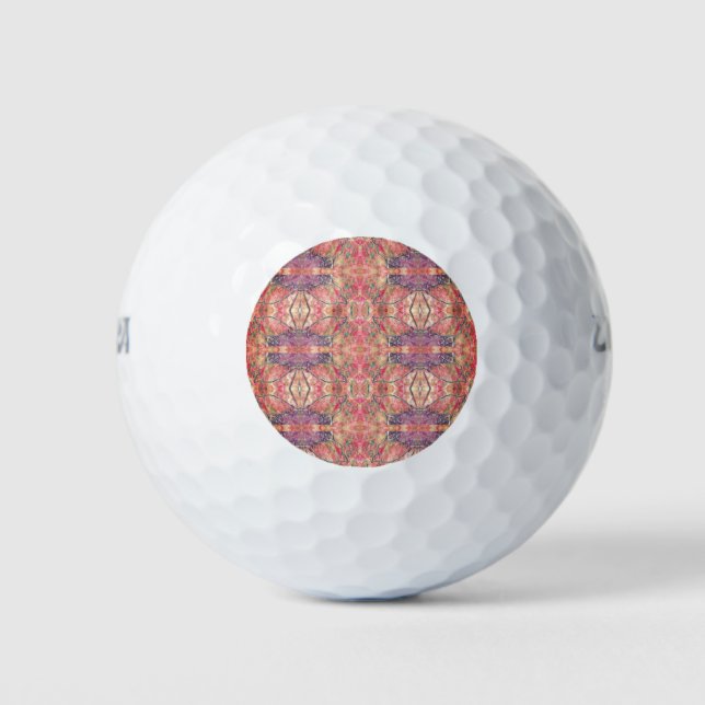 Purple and pink pattern golf balls (Front)
